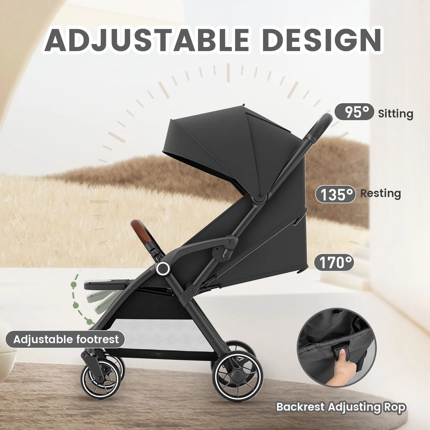 JetFold™️ Compact Travel Stroller