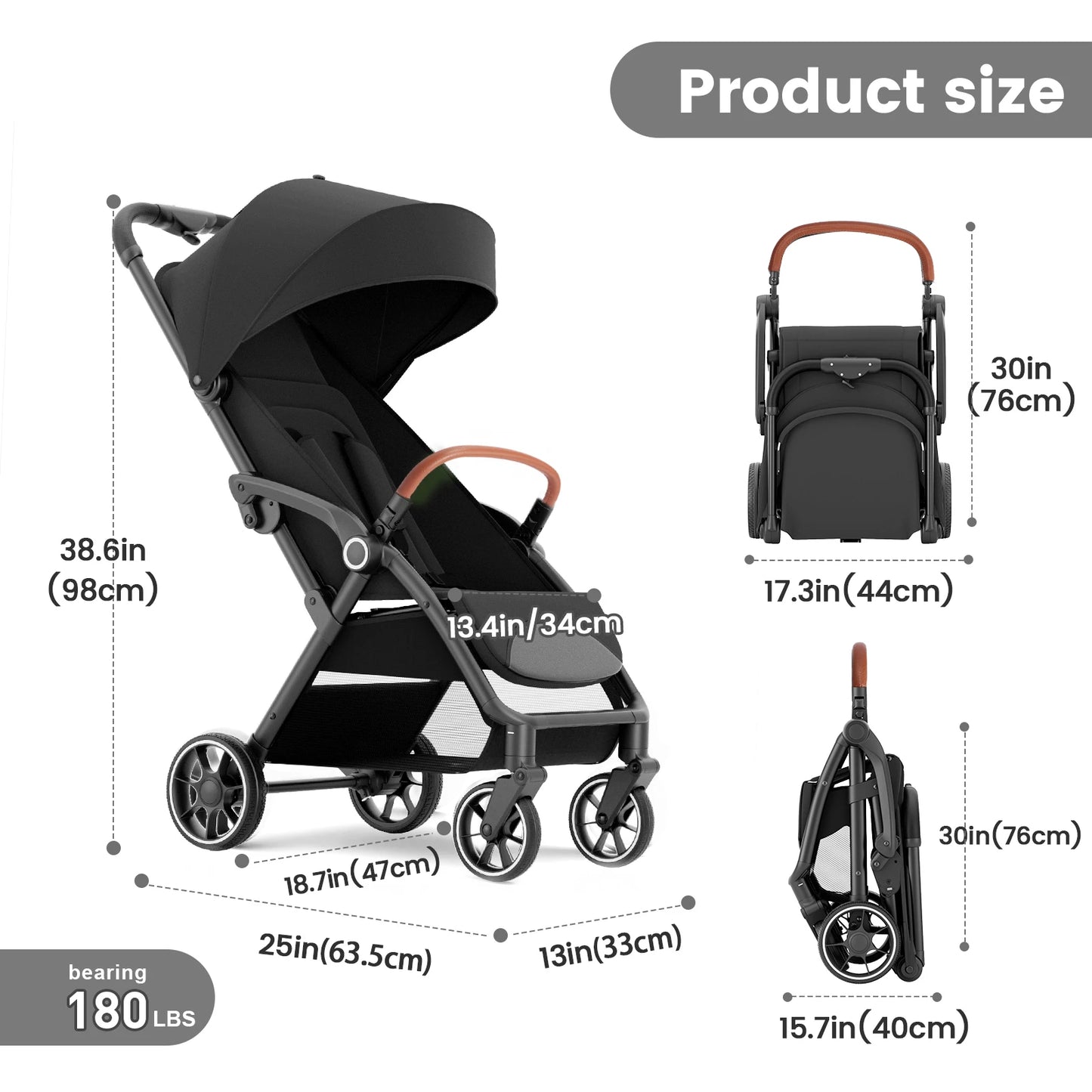 JetFold™️ Compact Travel Stroller