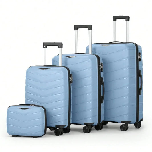 Skyline Blue 4-Piece Luggage Set 12" 20" 24" 28