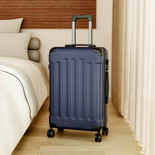 Blue Modern Hardside Spinner Suitcase with