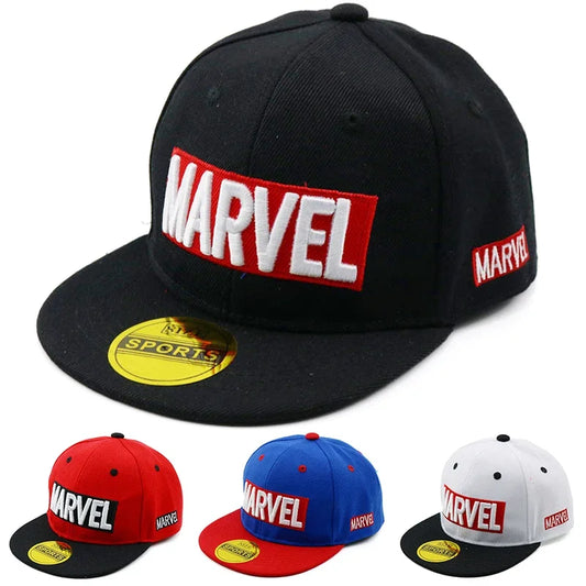 Marvel Anime Cartoon Kids Cap, Boy Girl Spring Travel Hats Baby Snapback Caps Gift 2-8Y
